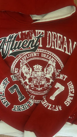Affluent Dreams Pullover Hoodie Red